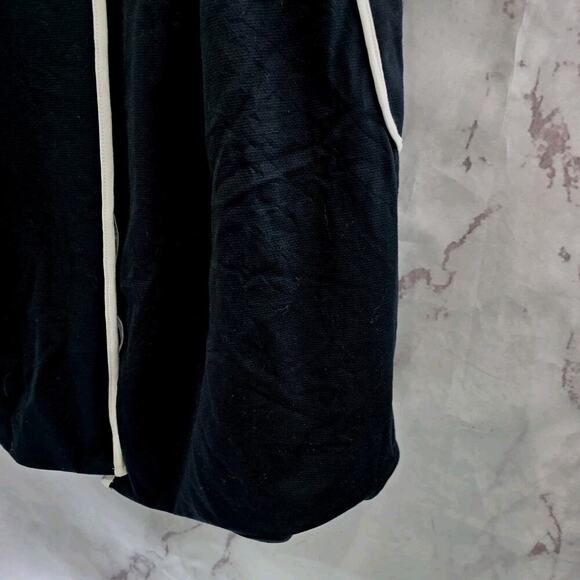 Maeve Dress Womens Large Black White Pinafore Tank Wrap Button Apron - Picture 5 of 14